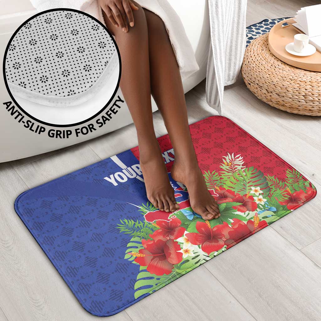 Personalized Afro-Haitians Tropical Bathroom Set Fleur-De-Lis Veves Motif - Wonder Print Shop