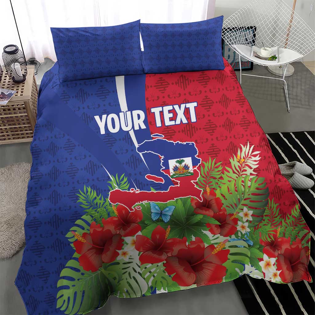 Personalized Afro-Haitians Tropical Bedding Set Fleur-De-Lis Veves Motif - Wonder Print Shop