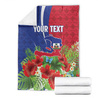 Personalized Afro-Haitians Tropical Blanket Fleur-De-Lis Veves Motif - Wonder Print Shop