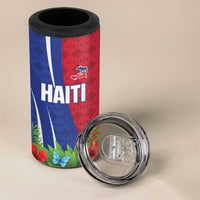 Personalized Afro-Haitians Tropical 4 in 1 Can Cooler Tumbler Fleur-De-Lis Veves Motif - Wonder Print Shop