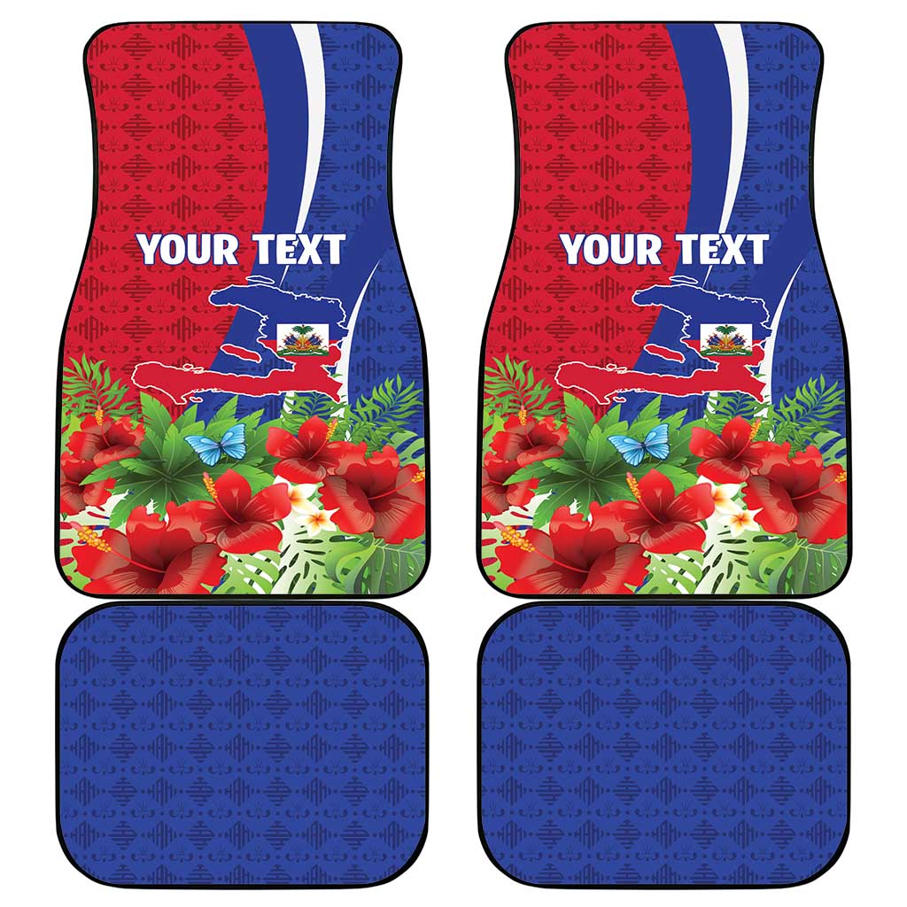 Personalized Afro-Haitians Tropical Car Mats Fleur-De-Lis Veves Motif - Wonder Print Shop
