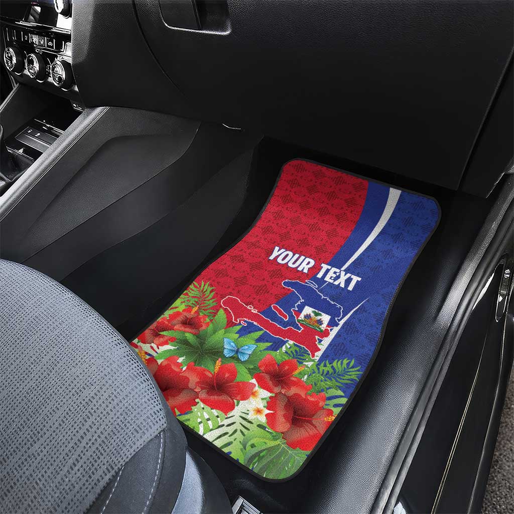 Personalized Afro-Haitians Tropical Car Mats Fleur-De-Lis Veves Motif - Wonder Print Shop