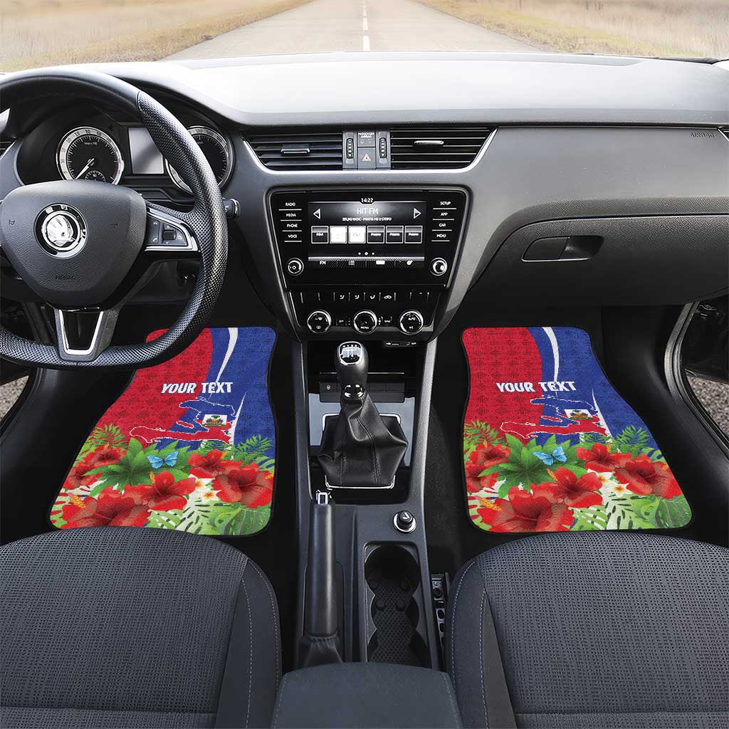 Personalized Afro-Haitians Tropical Car Mats Fleur-De-Lis Veves Motif - Wonder Print Shop