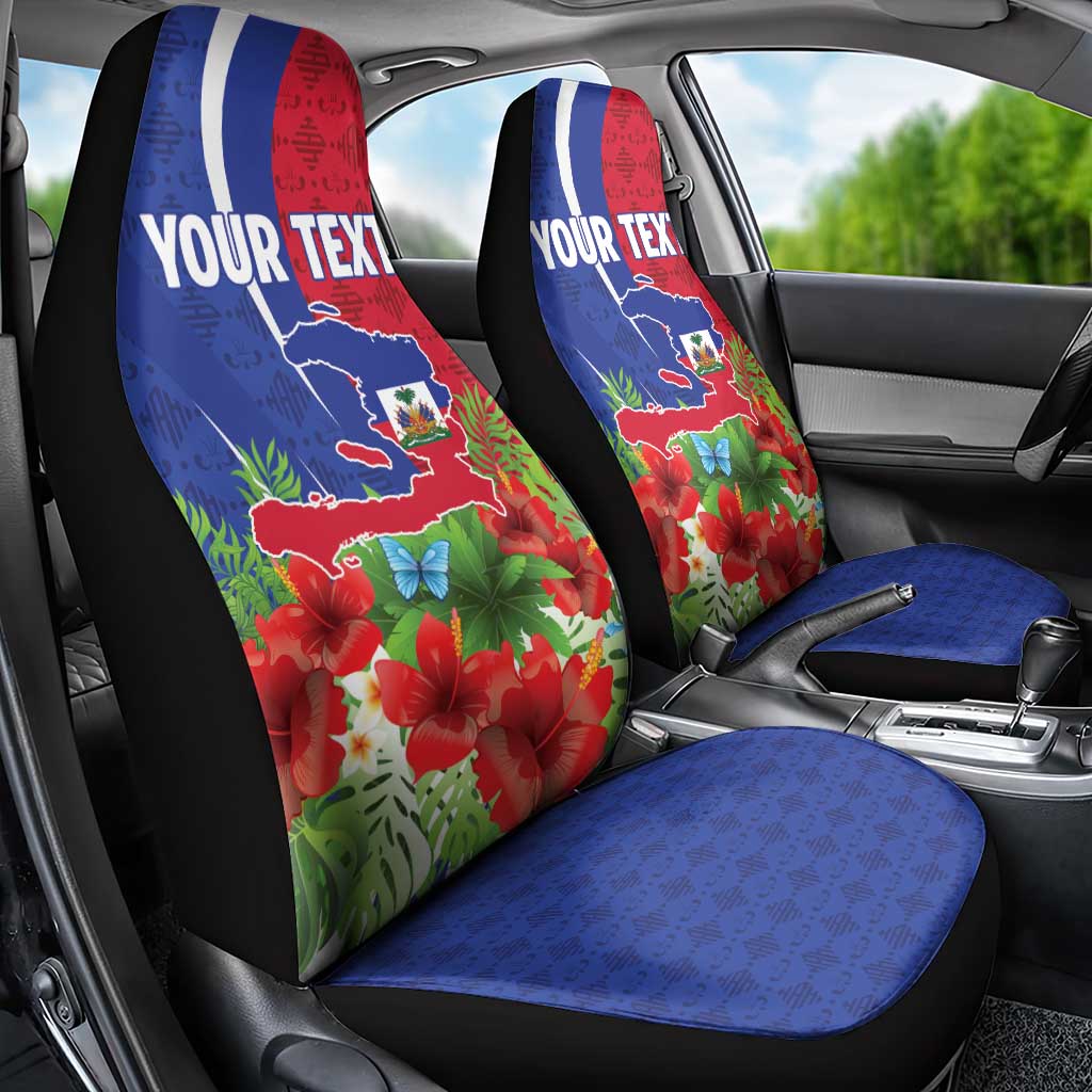 Personalized Afro-Haitians Tropical Car Seat Cover Fleur-De-Lis Veves Motif - Wonder Print Shop