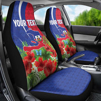 Personalized Afro-Haitians Tropical Car Seat Cover Fleur-De-Lis Veves Motif - Wonder Print Shop