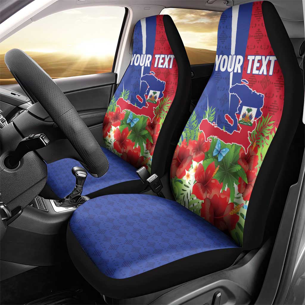 Personalized Afro-Haitians Tropical Car Seat Cover Fleur-De-Lis Veves Motif - Wonder Print Shop