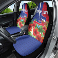 Personalized Afro-Haitians Tropical Car Seat Cover Fleur-De-Lis Veves Motif - Wonder Print Shop