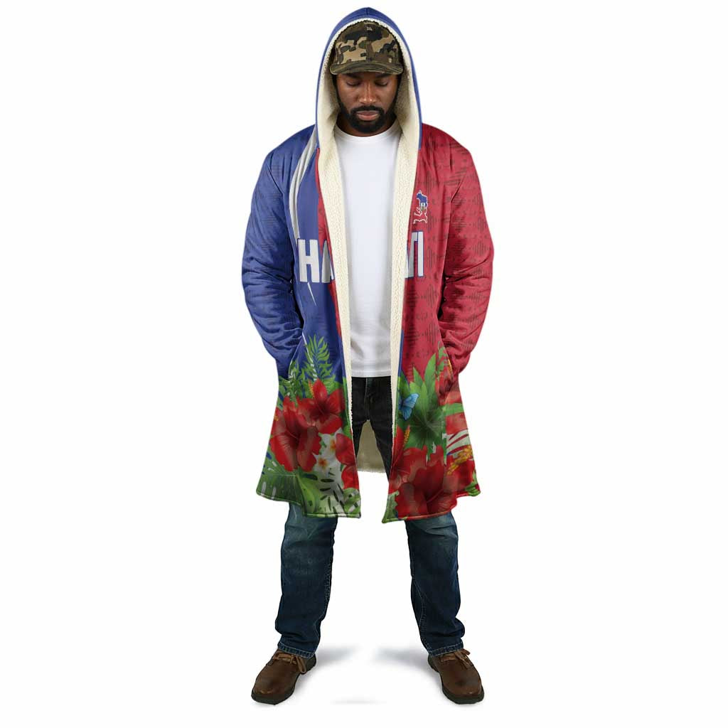 Personalized Afro-Haitians Tropical Cloak Fleur-De-Lis Veves Motif - Wonder Print Shop