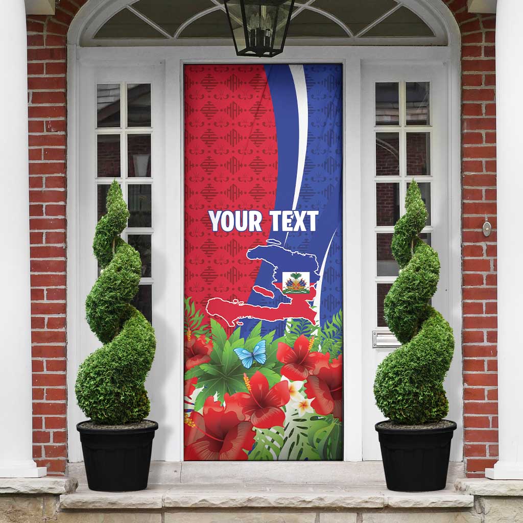Personalized Afro-Haitians Tropical Door Cover Fleur-De-Lis Veves Motif - Wonder Print Shop