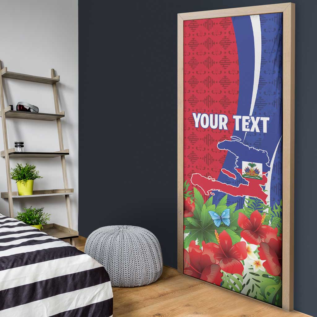 Personalized Afro-Haitians Tropical Door Cover Fleur-De-Lis Veves Motif - Wonder Print Shop