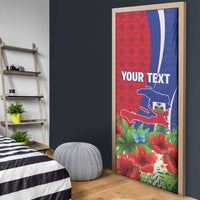 Personalized Afro-Haitians Tropical Door Cover Fleur-De-Lis Veves Motif - Wonder Print Shop