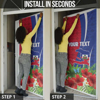 Personalized Afro-Haitians Tropical Door Cover Fleur-De-Lis Veves Motif - Wonder Print Shop