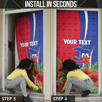 Personalized Afro-Haitians Tropical Door Cover Fleur-De-Lis Veves Motif - Wonder Print Shop