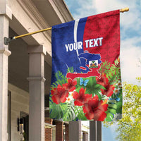Personalized Afro-Haitians Tropical Garden Flag Fleur-De-Lis Veves Motif - Wonder Print Shop