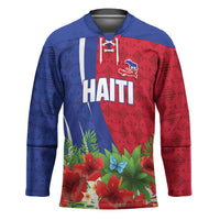 Personalized Afro-Haitians Tropical Hockey Jersey Fleur-De-Lis Veves Motif - Wonder Print Shop