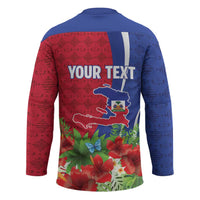 Personalized Afro-Haitians Tropical Hockey Jersey Fleur-De-Lis Veves Motif - Wonder Print Shop