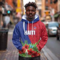Personalized Afro-Haitians Tropical Hoodie Fleur-De-Lis Veves Motif - Wonder Print Shop