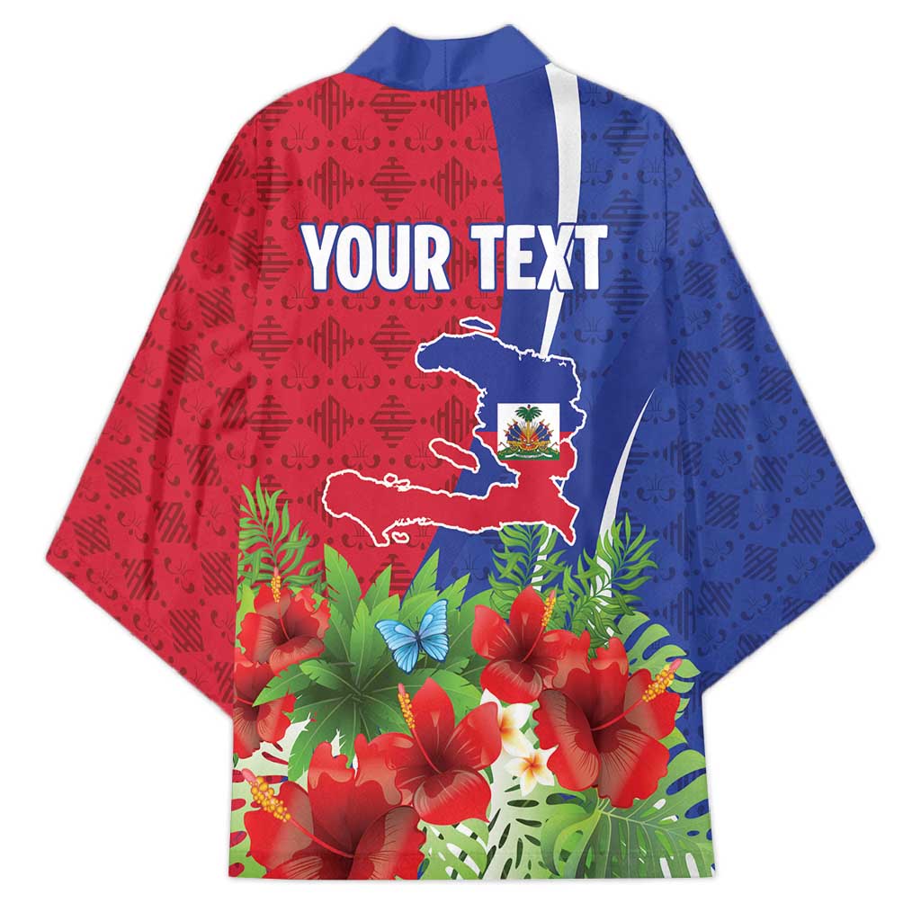 Personalized Afro-Haitians Tropical Kimono Fleur-De-Lis Veves Motif - Wonder Print Shop