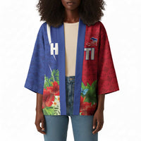 Personalized Afro-Haitians Tropical Kimono Fleur-De-Lis Veves Motif - Wonder Print Shop