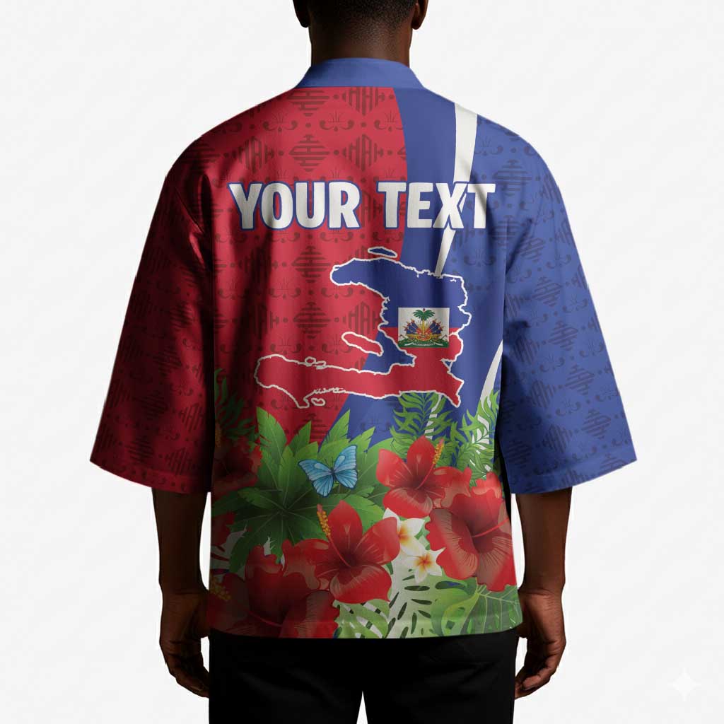 Personalized Afro-Haitians Tropical Kimono Fleur-De-Lis Veves Motif - Wonder Print Shop