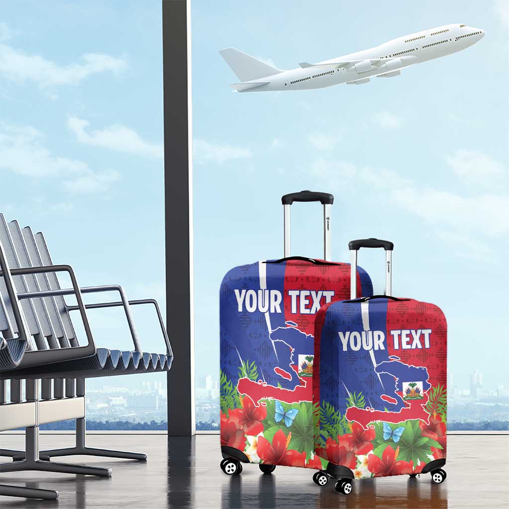 Personalized Afro-Haitians Tropical Luggage Cover Fleur-De-Lis Veves Motif - Wonder Print Shop