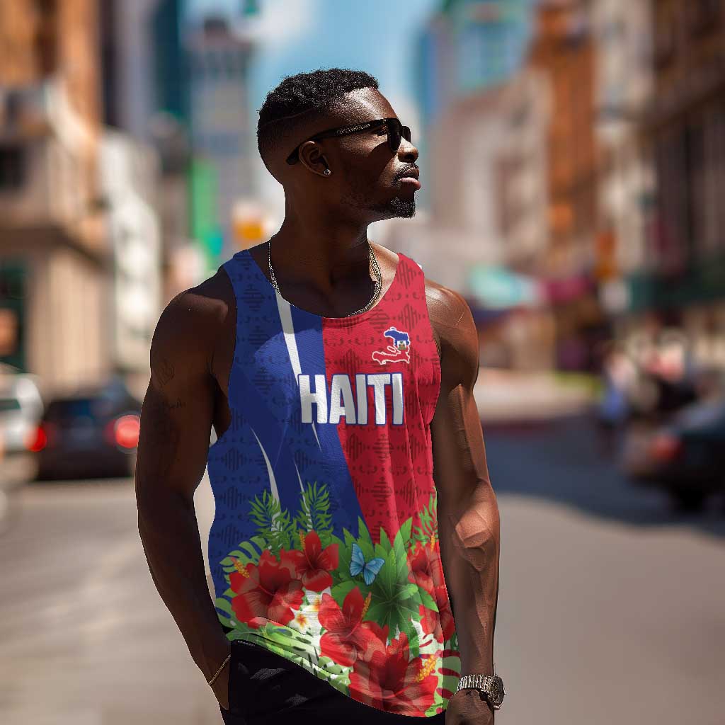Personalized Afro-Haitians Tropical Men Tank Top Fleur-De-Lis Veves Motif - Wonder Print Shop