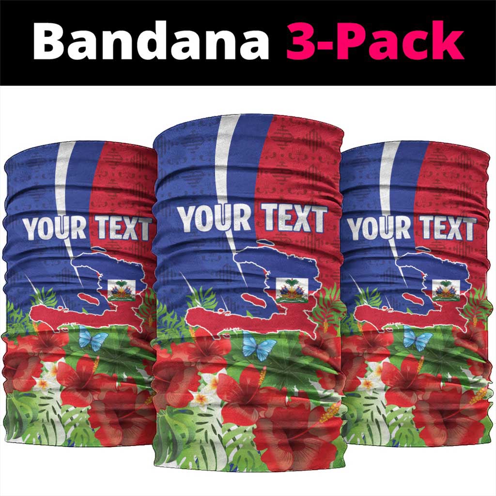 Personalized Afro-Haitians Tropical Neck Gaiter Fleur-De-Lis Veves Motif - Wonder Print Shop