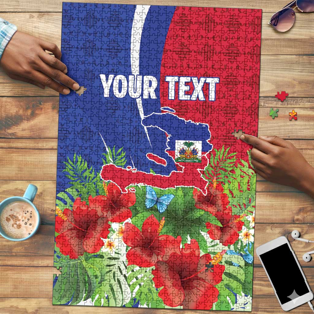 Personalized Afro-Haitians Tropical Puzzle Fleur-De-Lis Veves Motif - Wonder Print Shop