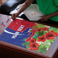 Personalized Afro-Haitians Tropical Puzzle Fleur-De-Lis Veves Motif - Wonder Print Shop