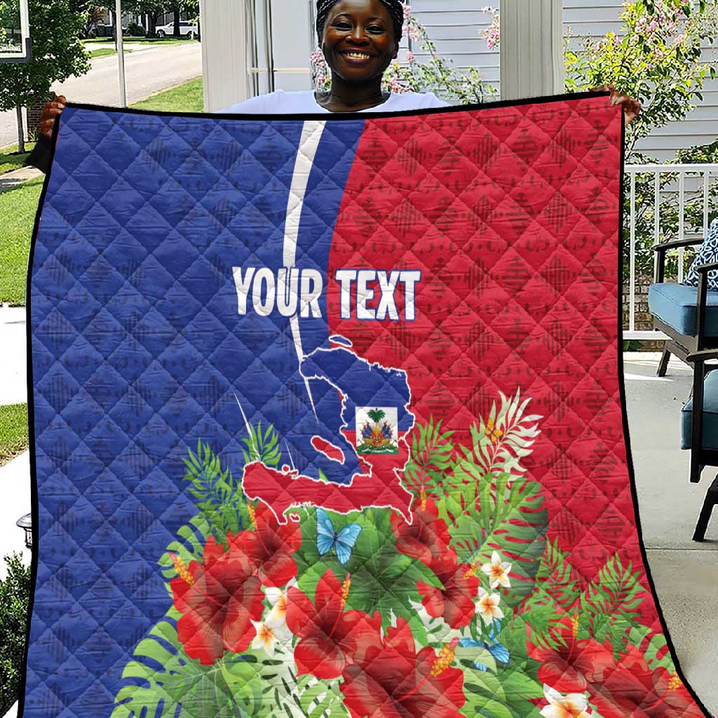 Personalized Afro-Haitians Tropical Quilt Fleur-De-Lis Veves Motif - Wonder Print Shop