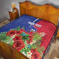 Personalized Afro-Haitians Tropical Quilt Fleur-De-Lis Veves Motif - Wonder Print Shop