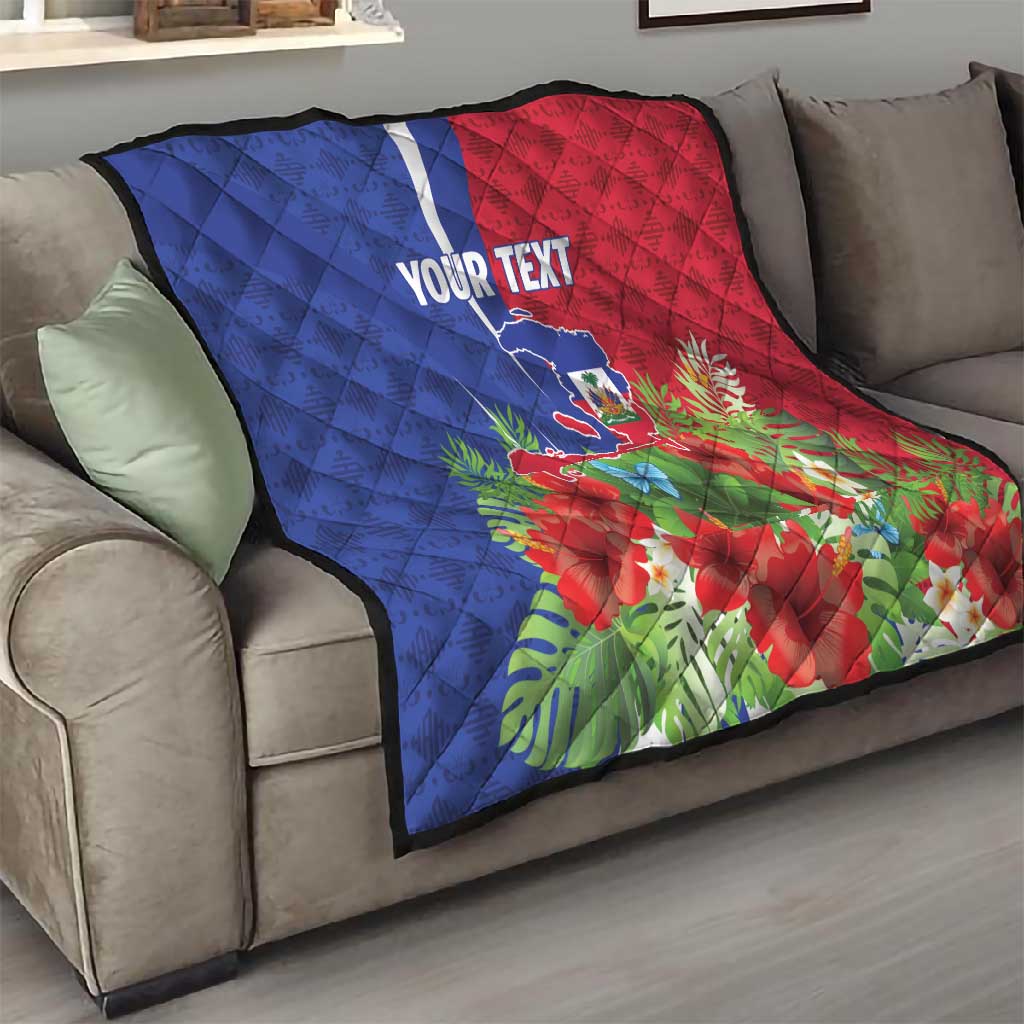 Personalized Afro-Haitians Tropical Quilt Fleur-De-Lis Veves Motif - Wonder Print Shop