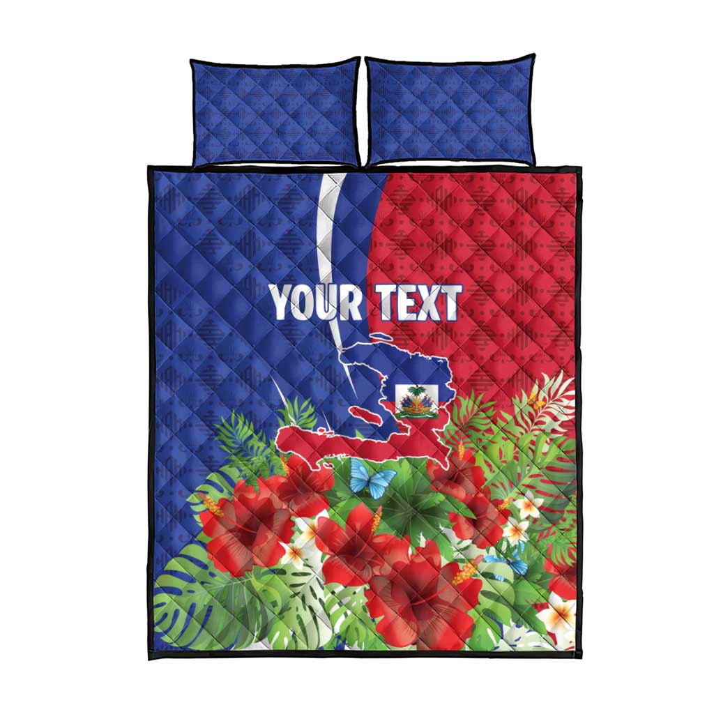 Personalized Afro-Haitians Tropical Quilt Bed Set Fleur-De-Lis Veves Motif - Wonder Print Shop