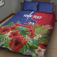 Personalized Afro-Haitians Tropical Quilt Bed Set Fleur-De-Lis Veves Motif - Wonder Print Shop