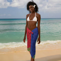 Personalized Afro-Haitians Tropical Sarong Fleur-De-Lis Veves Motif - Wonder Print Shop
