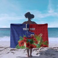 Personalized Afro-Haitians Tropical Sarong Fleur-De-Lis Veves Motif - Wonder Print Shop