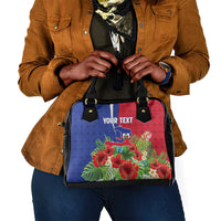 Personalized Afro-Haitians Tropical Shoulder Handbag Fleur-De-Lis Veves Motif - Wonder Print Shop