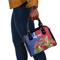 Personalized Afro-Haitians Tropical Shoulder Handbag Fleur-De-Lis Veves Motif - Wonder Print Shop