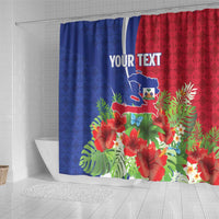 Personalized Afro-Haitians Tropical Shower Curtain Fleur-De-Lis Veves Motif - Wonder Print Shop