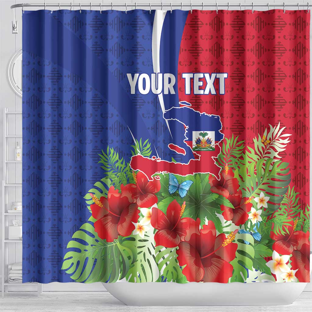 Personalized Afro-Haitians Tropical Shower Curtain Fleur-De-Lis Veves Motif - Wonder Print Shop