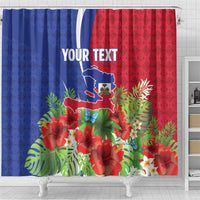 Personalized Afro-Haitians Tropical Shower Curtain Fleur-De-Lis Veves Motif - Wonder Print Shop