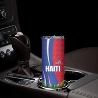 Personalized Afro-Haitians Tropical Skinny Tumbler Fleur-De-Lis Veves Motif - Wonder Print Shop