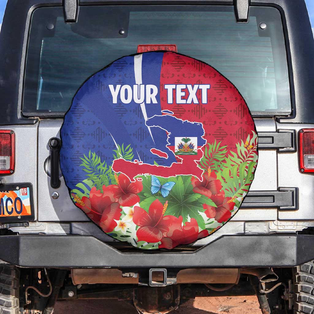 Personalized Afro-Haitians Tropical Spare Tire Cover Fleur-De-Lis Veves Motif - Wonder Print Shop