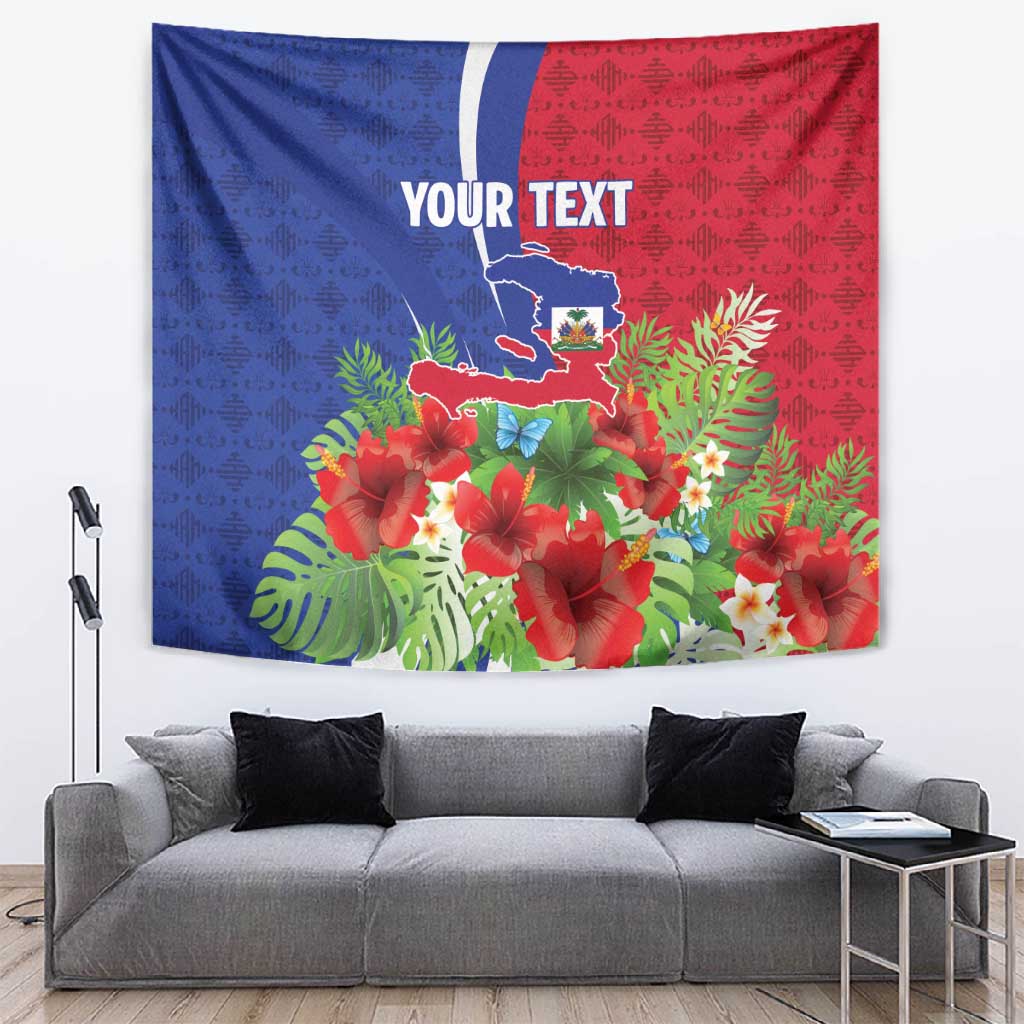 Personalized Afro-Haitians Tropical Tapestry Fleur-De-Lis Veves Motif - Wonder Print Shop