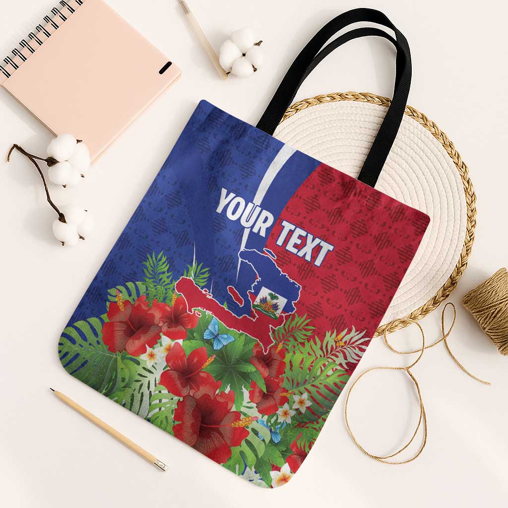 Personalized Afro-Haitians Tropical Tote Bag Fleur-De-Lis Veves Motif - Wonder Print Shop