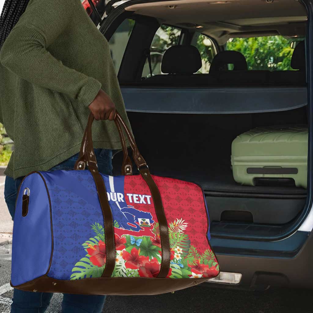 Personalized Afro-Haitians Tropical Travel Bag Fleur-De-Lis Veves Motif - Wonder Print Shop