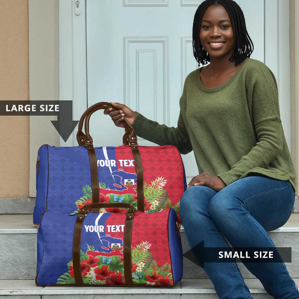 Personalized Afro-Haitians Tropical Travel Bag Fleur-De-Lis Veves Motif - Wonder Print Shop