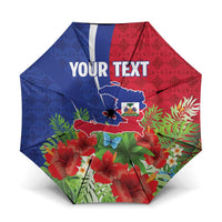 Personalized Afro-Haitians Tropical Umbrella Fleur-De-Lis Veves Motif - Wonder Print Shop