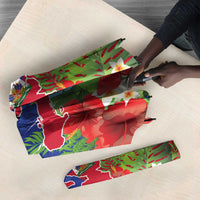 Personalized Afro-Haitians Tropical Umbrella Fleur-De-Lis Veves Motif - Wonder Print Shop