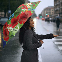 Personalized Afro-Haitians Tropical Umbrella Fleur-De-Lis Veves Motif - Wonder Print Shop